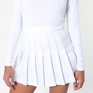 American Apparel white tennis skirt